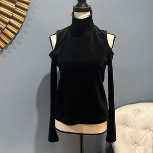 Zara black velvet top